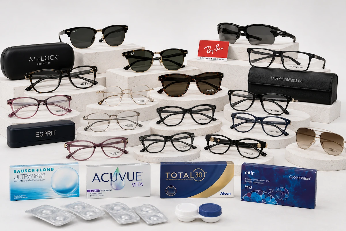 Prescription glasses, sunglasses and contact lenses at Primary Eye Care Burwood